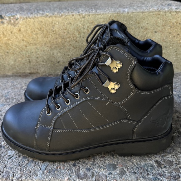 NEW Texas Steer Boots Men’s Size 10.5 KMAX2 Soft Toe Work Black Slip Resistant - Picture 4 of 12